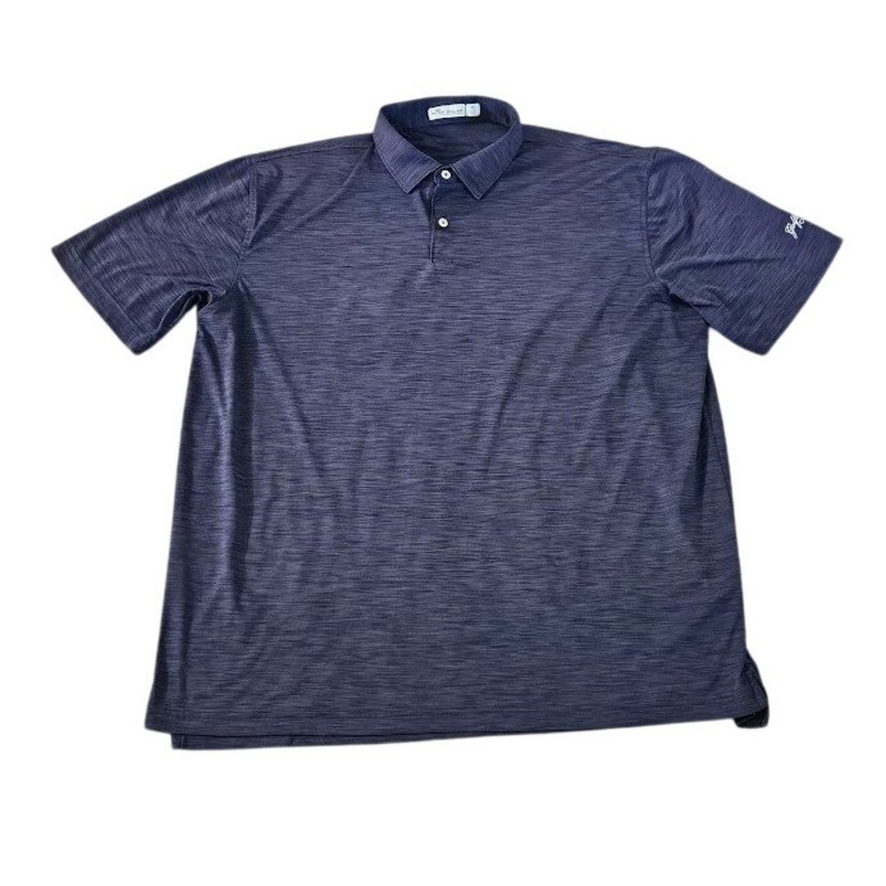 Peter Millar Featherweight UPF 50+ Polo Shirt Men XL Navy Golfcrest Country Club